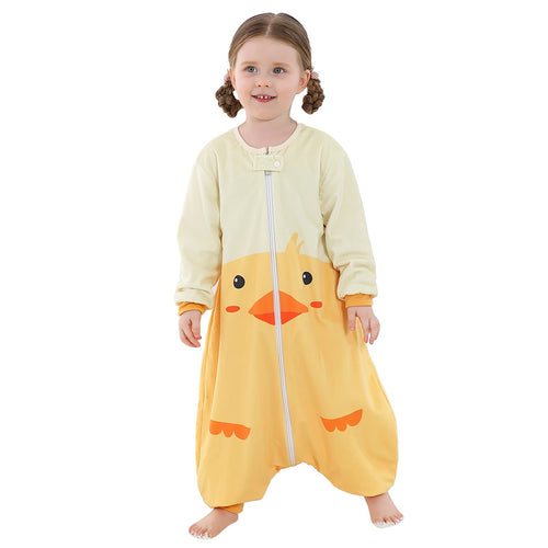 Duck Baby Sleeping Bag Sack Long Sleeve with Feet Swaddle Wearable Blanket for Boys Girls