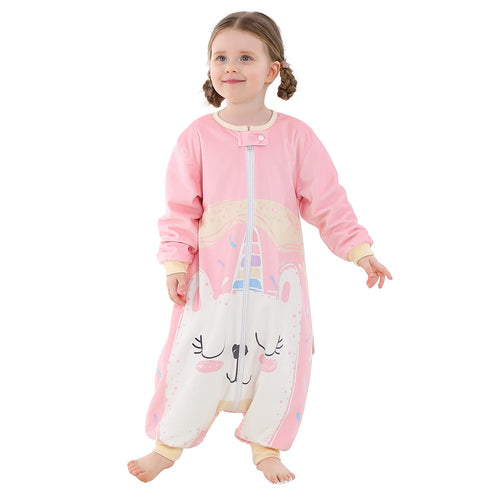 Cat Baby Sleeping Bag Sack Long Sleeve with Feet Swaddle Wearable Blanket for Boys Girls