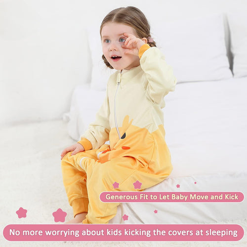 Duck Baby Sleeping Bag Sack Long Sleeve with Feet Swaddle Wearable Blanket for Boys Girls