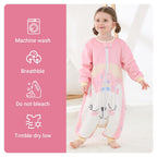 Cat Baby Sleeping Bag Sack Long Sleeve with Feet Swaddle Wearable Blanket for Boys Girls
