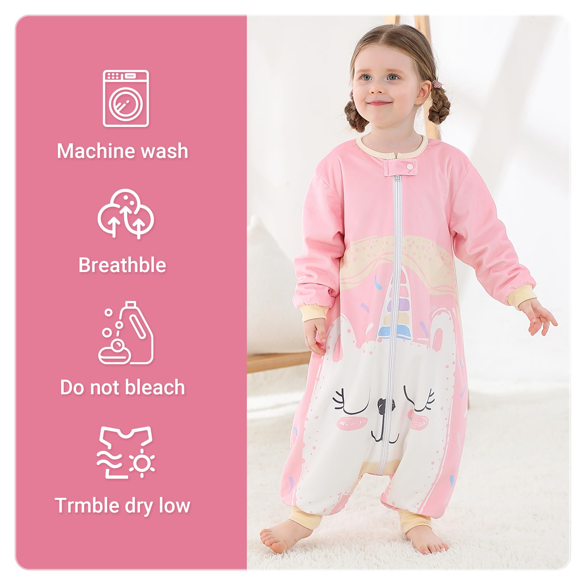 Cat Baby Sleeping Bag Sack Long Sleeve with Feet Swaddle Wearable Blanket for Boys Girls