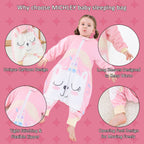 Cat Baby Sleeping Bag Sack Long Sleeve with Feet Swaddle Wearable Blanket for Boys Girls
