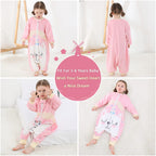Cat Baby Sleeping Bag Sack Long Sleeve with Feet Swaddle Wearable Blanket for Boys Girls