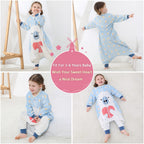 Bear Baby Sleeping Bag Sack Long Sleeve with Feet Swaddle Wearable Blanket for Boys Girls