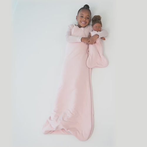 Blush Pink Unisex Rayon Sleep Bag for Babies and Toddlers(1.0 TOG)
